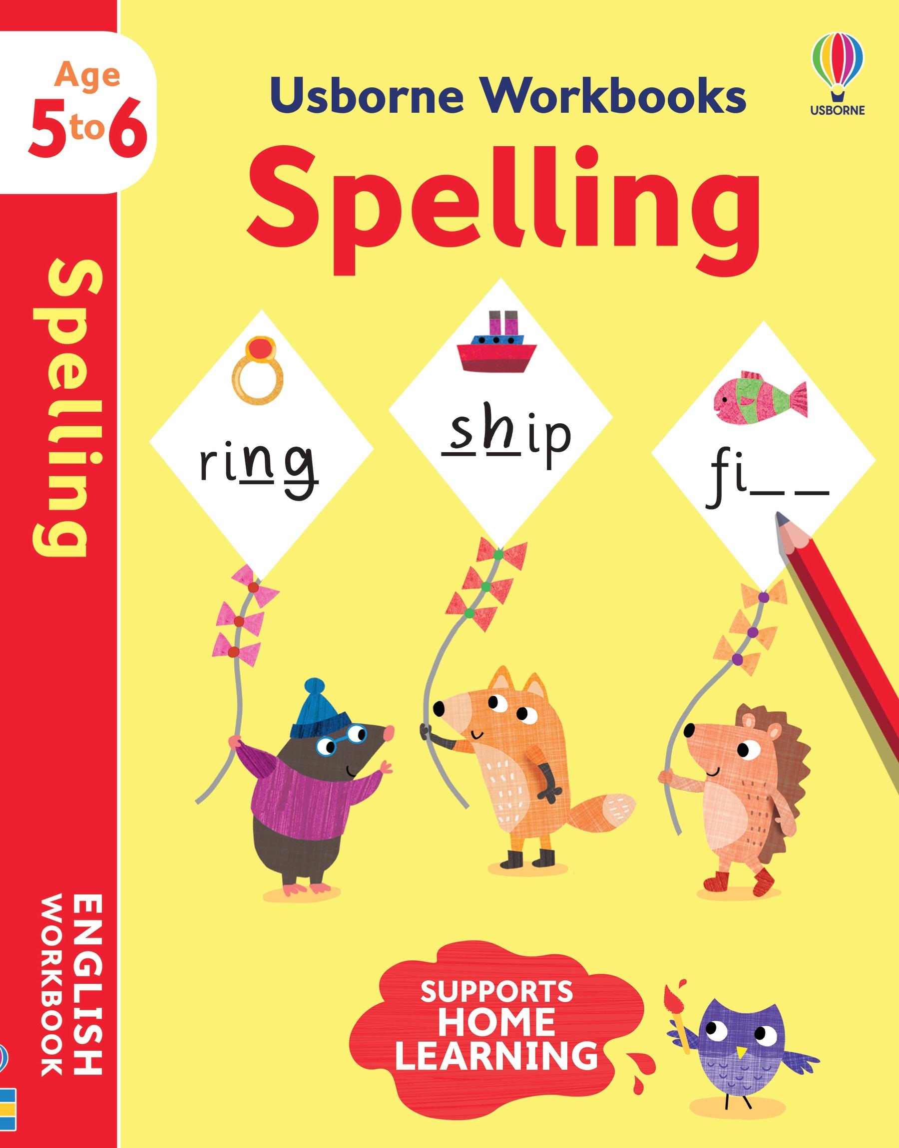 Vorderes Coverbild Usborne Workbooks Spelling 5-6