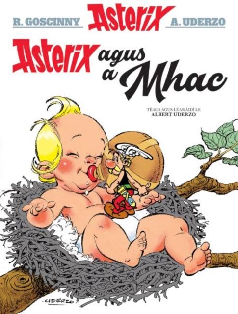 Vorderes Coverbild Asterix Agus a Mhac (Asterix in Irish)