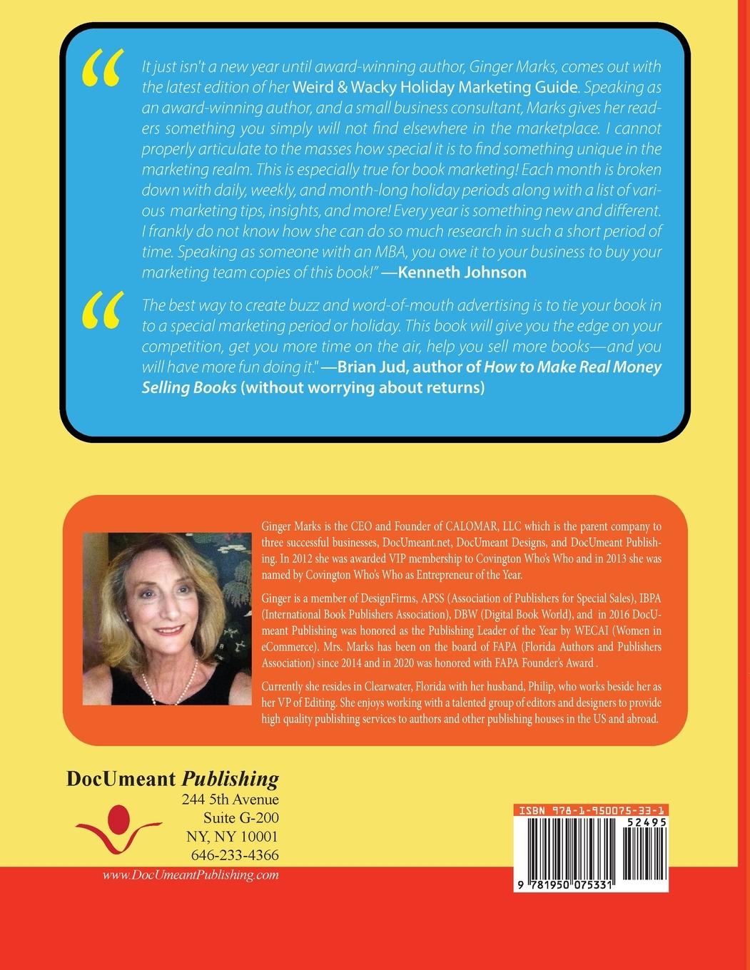 Rückseitencover 2021 Weird & Wacky Holiday Marketing Guide