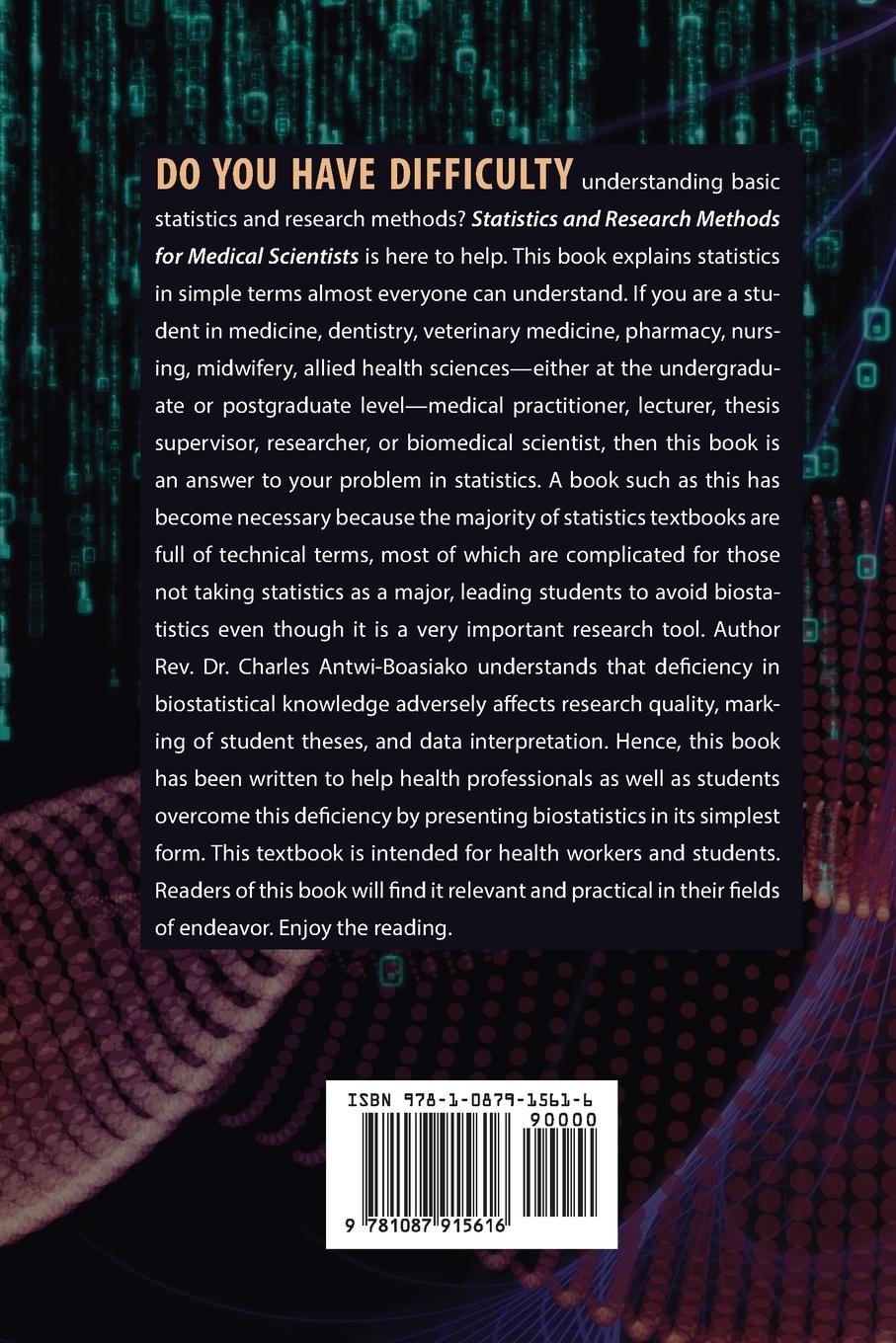 Rückseitencover Statistics and Research Methods for Medical Scientists
