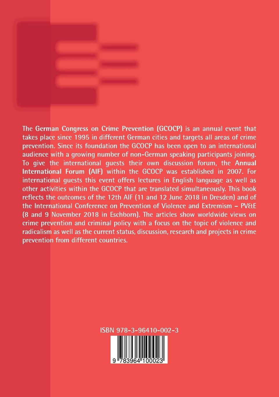 Rückseitencover International Perspectives of Crime Prevention 11