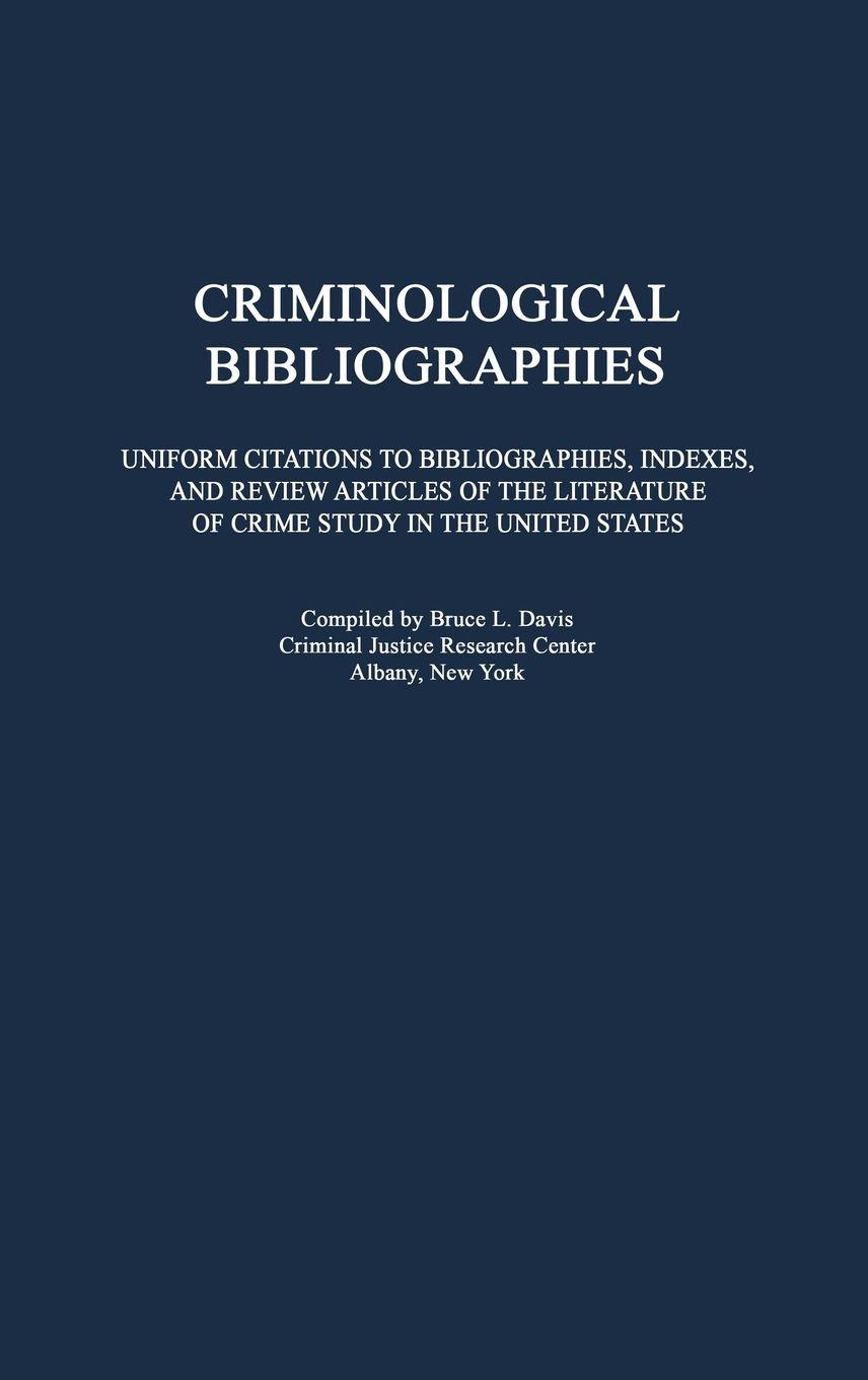 Vorderes Coverbild Criminological Bibliographies