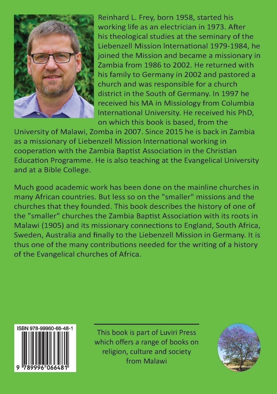 Rückseitencover History of the Zambia Baptist Association 1905-2005