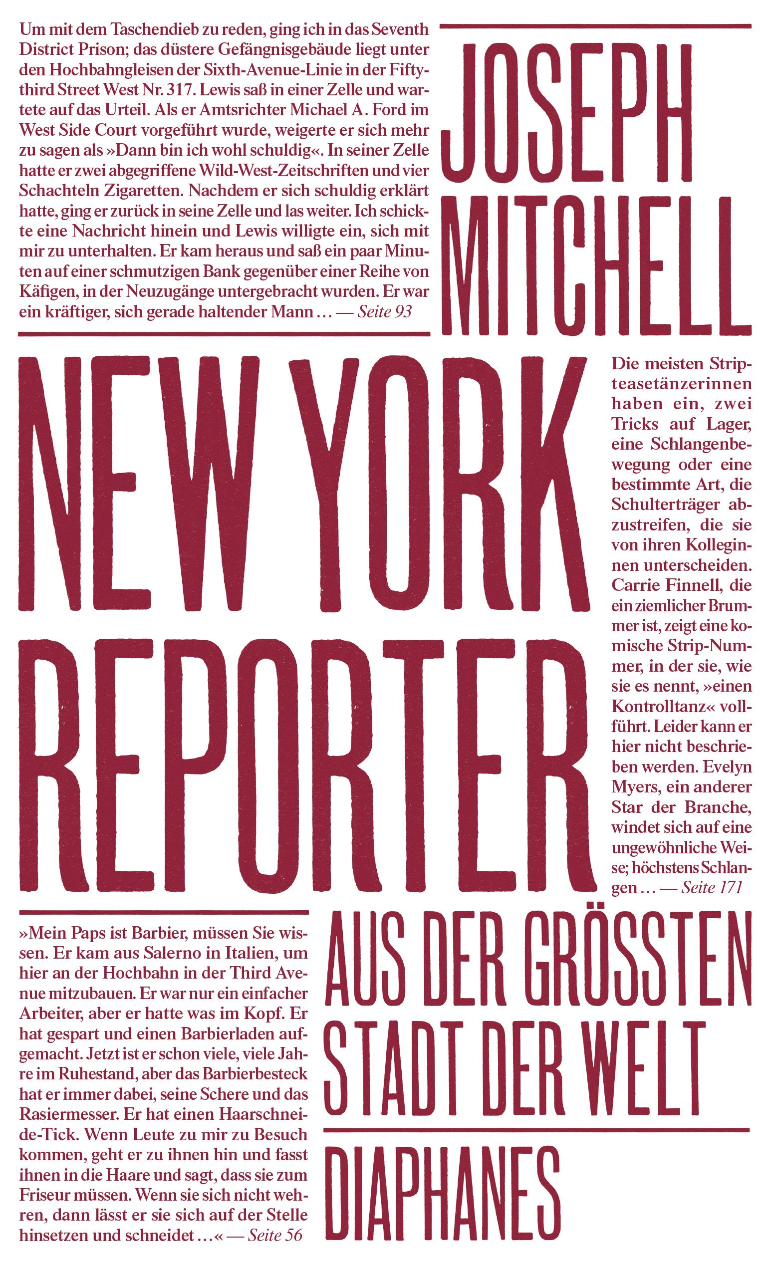 Vorderes Coverbild New York Reporter