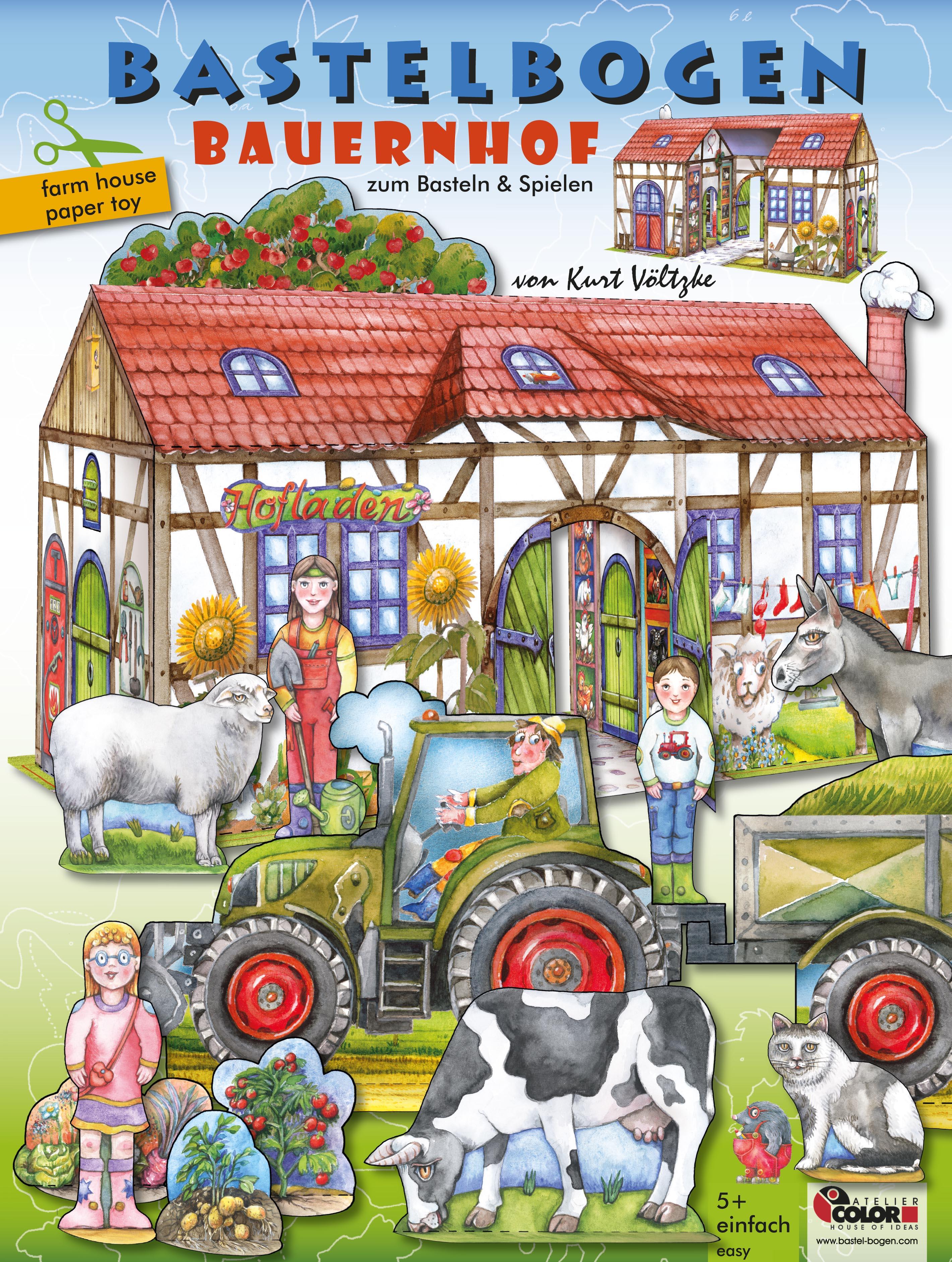 Vorderes Coverbild Bauernhof Bastelbogen