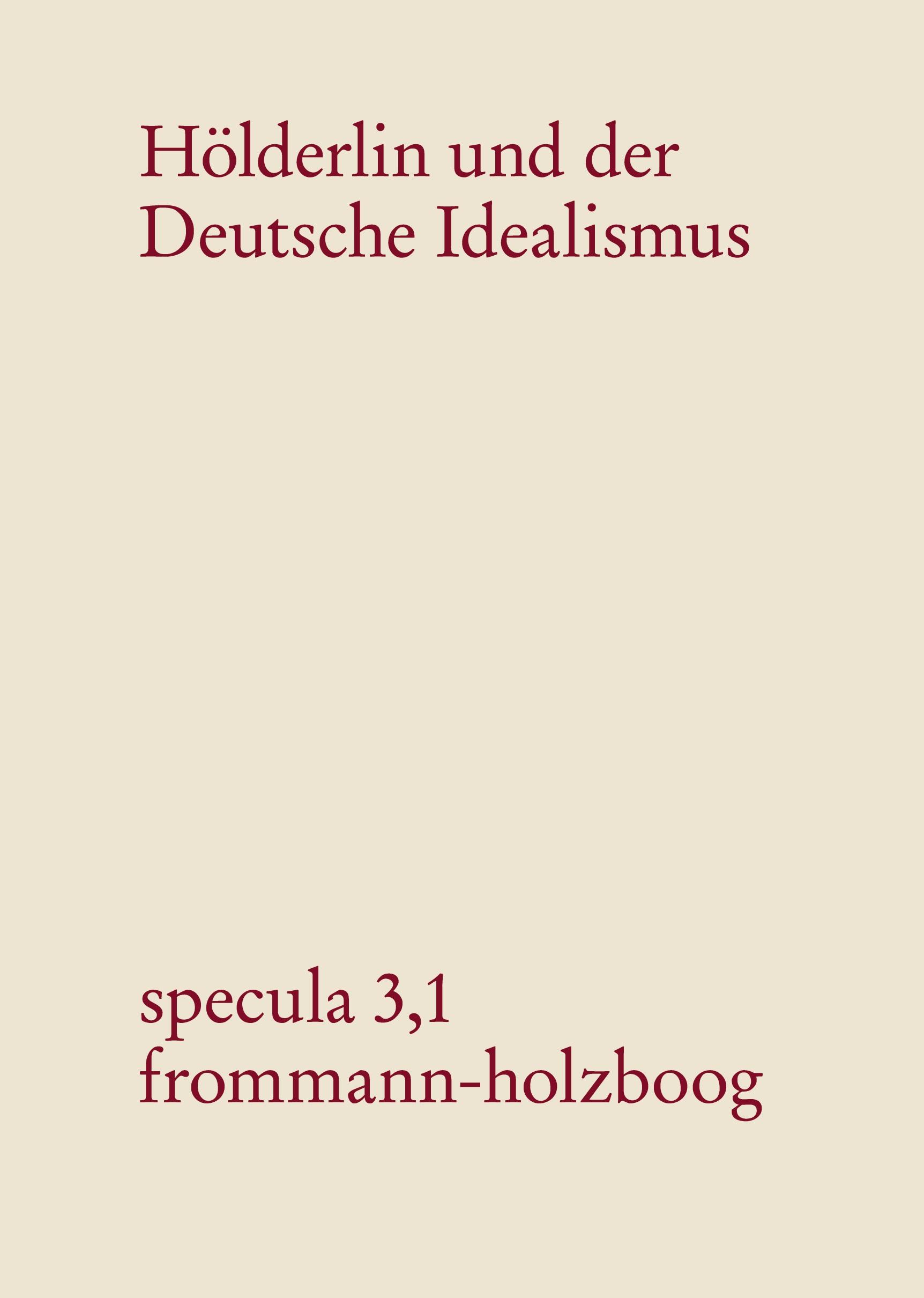 Vorderes Coverbild Hölderlin und der Deutsche Idealismus