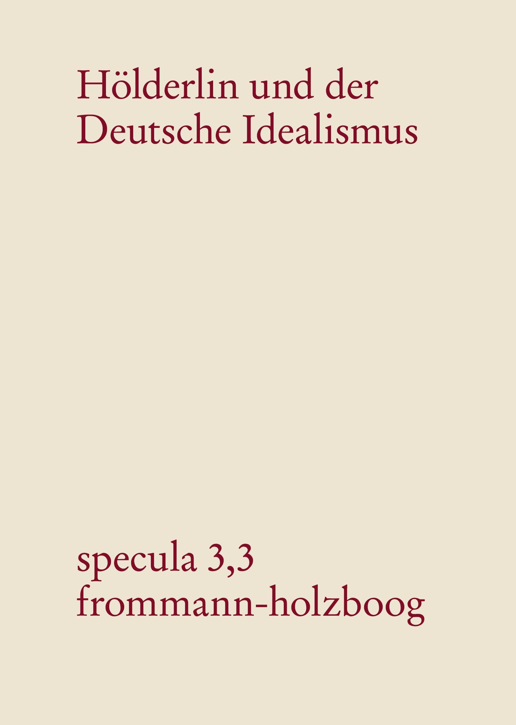 Vorderes Coverbild Hölderlin und der Deutsche Idealismus
