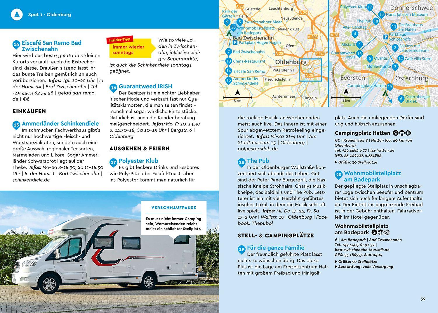 Beispielinhalt (Bild) MARCO POLO Camper Guide Deutsche Nordseeküste