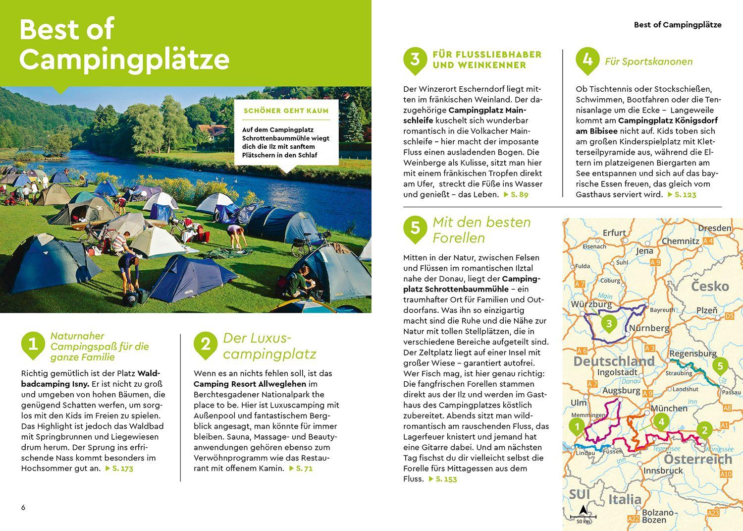 Beispielinhalt (Bild) MARCO POLO Camper Guide Bayern