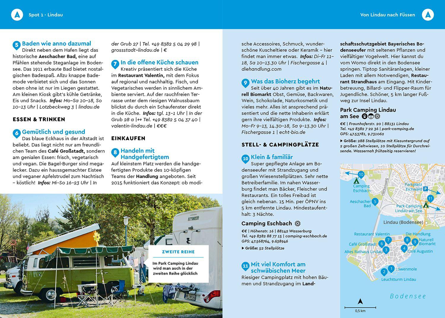 Beispielinhalt (Bild) MARCO POLO Camper Guide Bayern