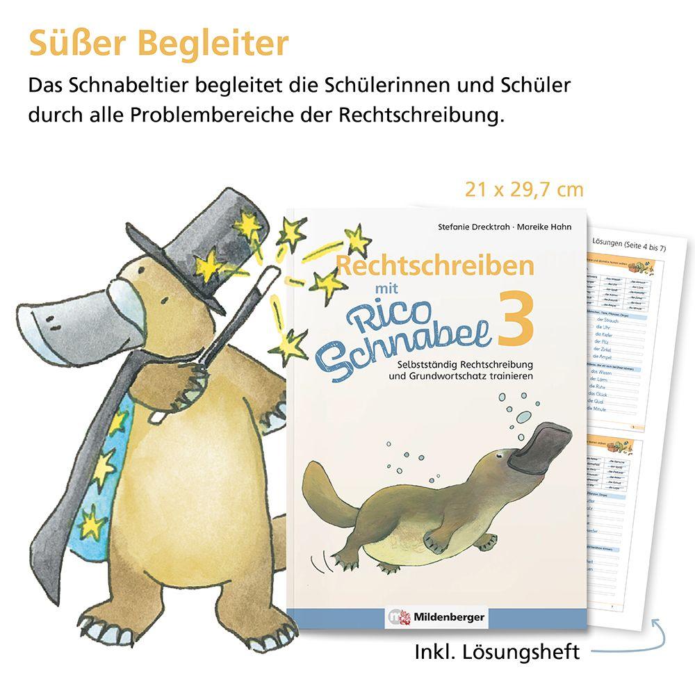 Beispielinhalt (Bild) Rechtschreiben mit Rico Schnabel, Klasse 3