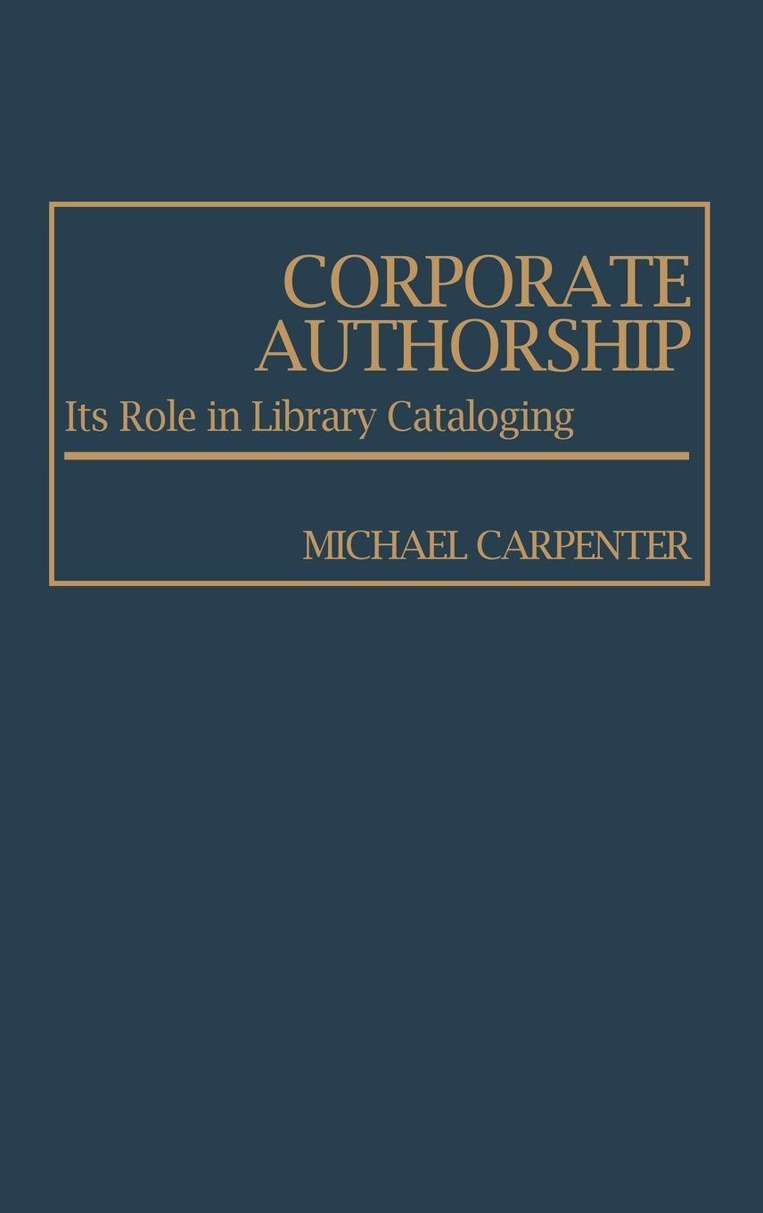 Vorderes Coverbild Corporate Authorship