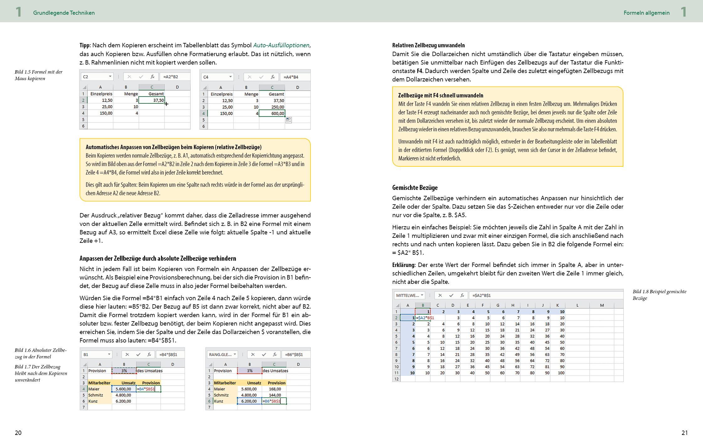 Beispielinhalt (Bild) Excel Formeln und Funktionen: Profiwissen im praktischen Einsatz
