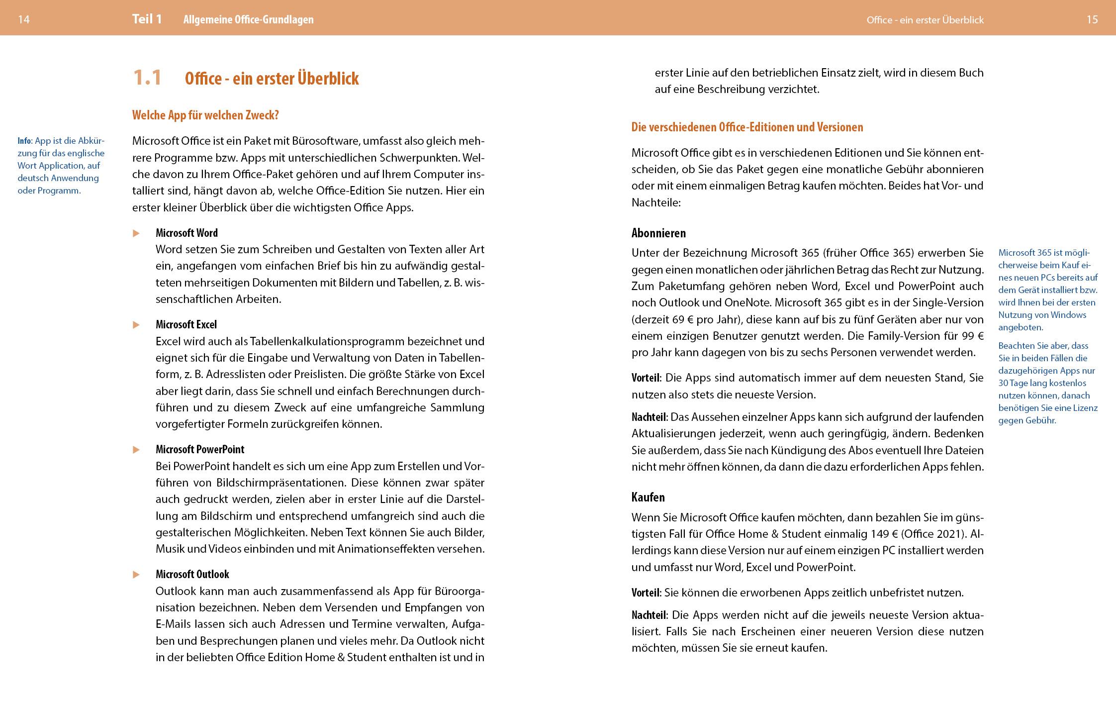Beispielinhalt (Bild) Microsoft Office für Senioren - Word, Excel und PowerPoint
