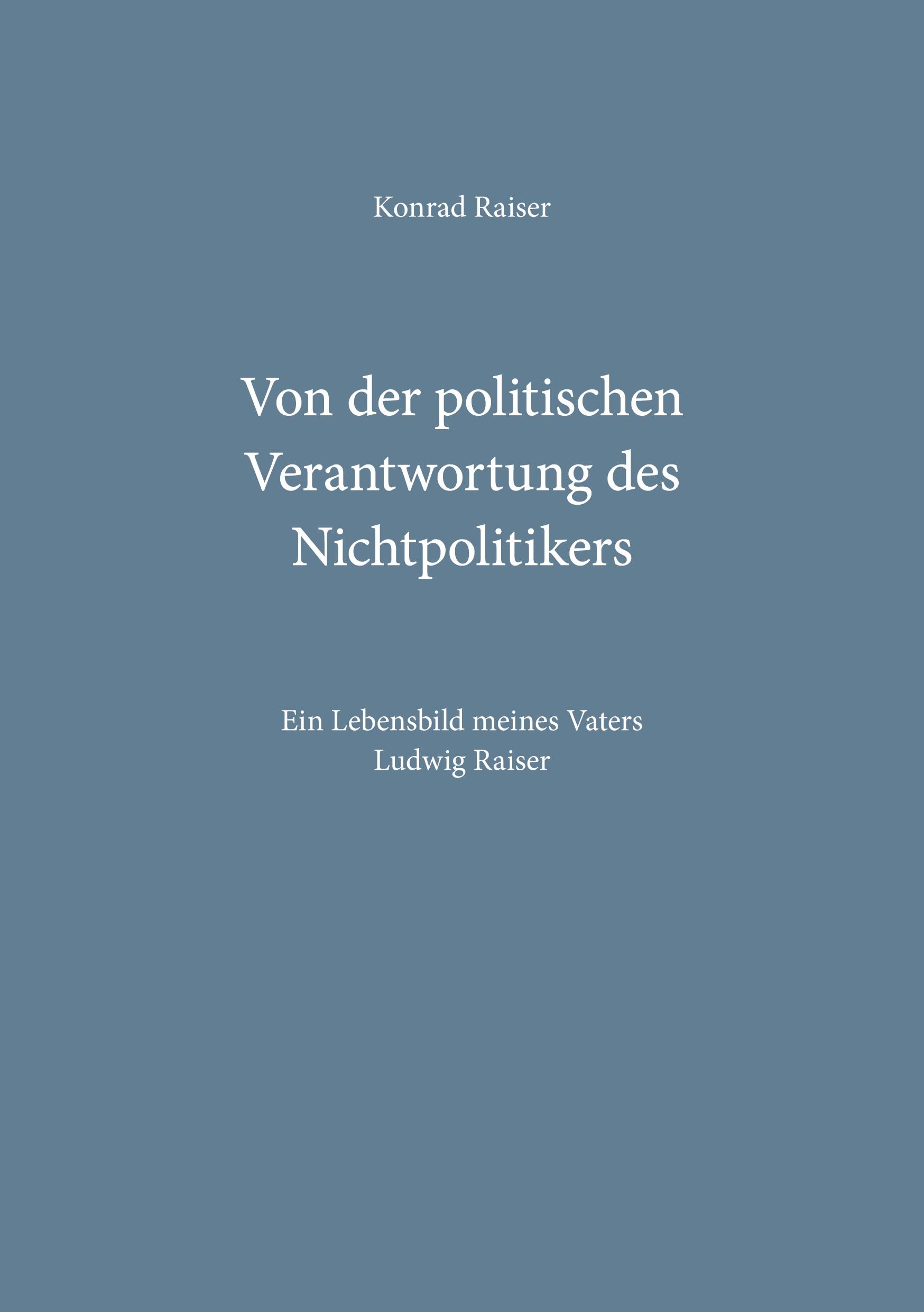 Vorderes Coverbild Von der politischen Verantwortung des Nichtpolitikers