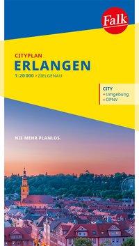 Vorderes Coverbild Falk Cityplan Erlangen 1:17.500