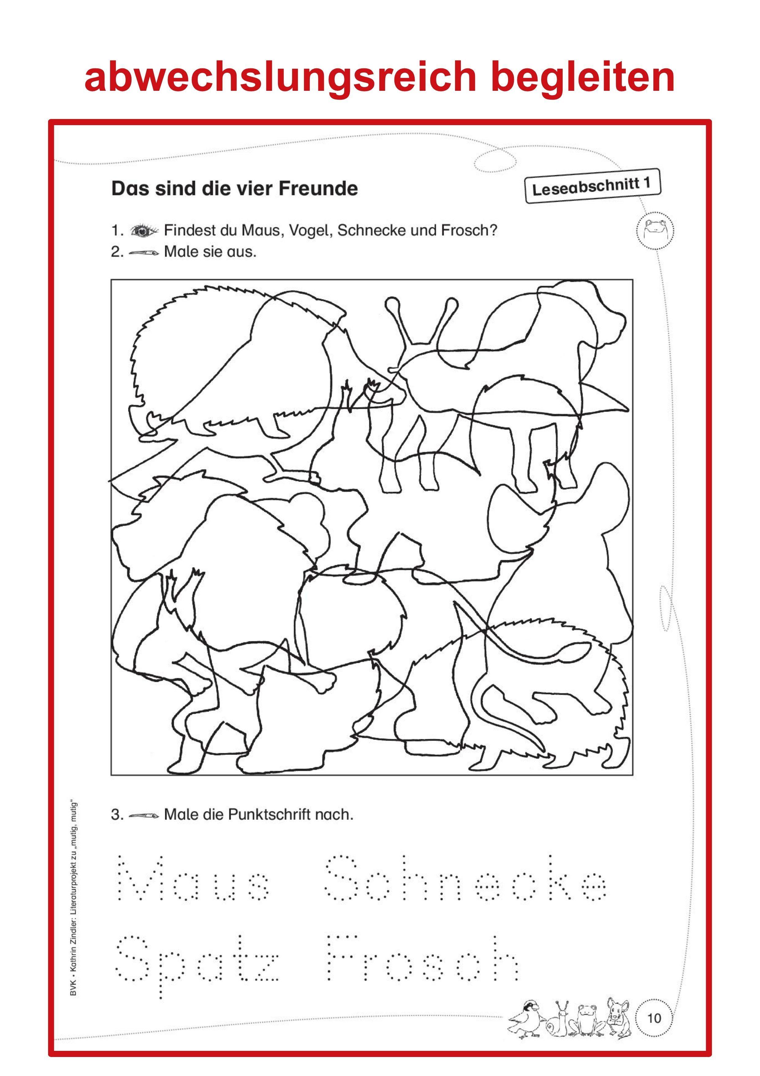 Beispielinhalt (Bild) Literaturprojekt zu mutig, mutig