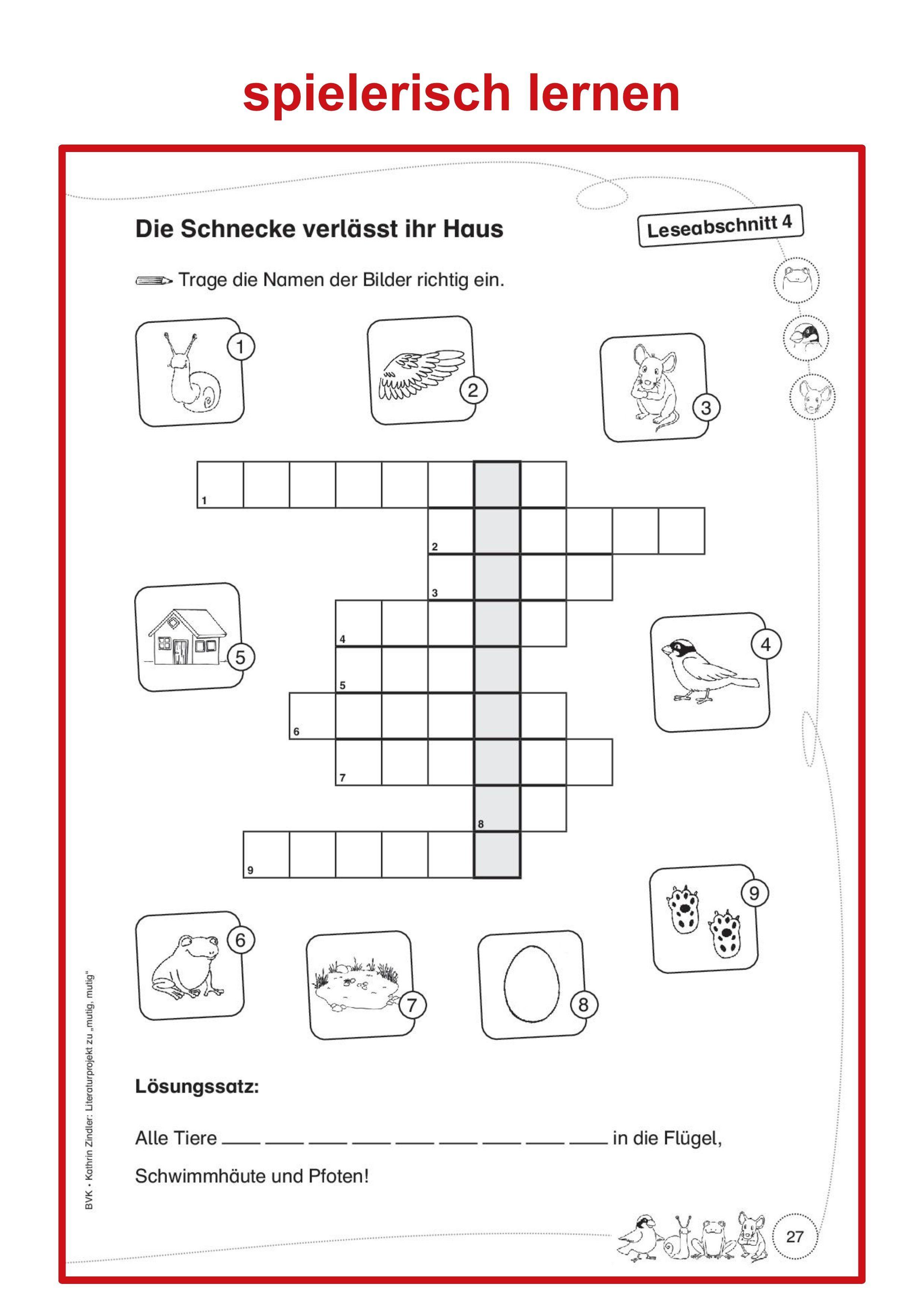Beispielinhalt (Bild) Literaturprojekt zu mutig, mutig