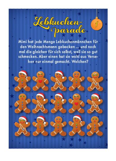 Beispielinhalt (Bild) Rätseladventskalender to go 4