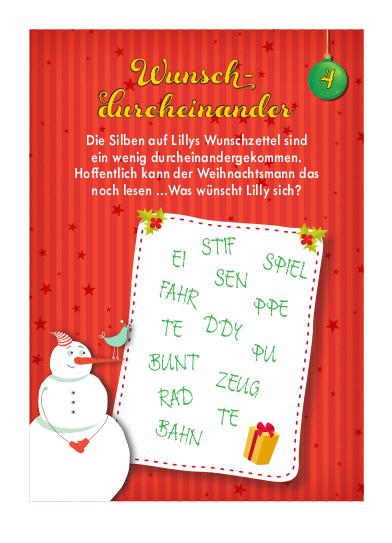 Beispielinhalt (Bild) Rätseladventskalender to go 4
