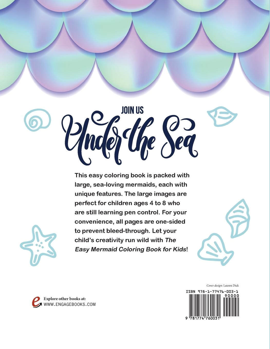 Rückseitencover The Easy Mermaid Coloring Book for Kids