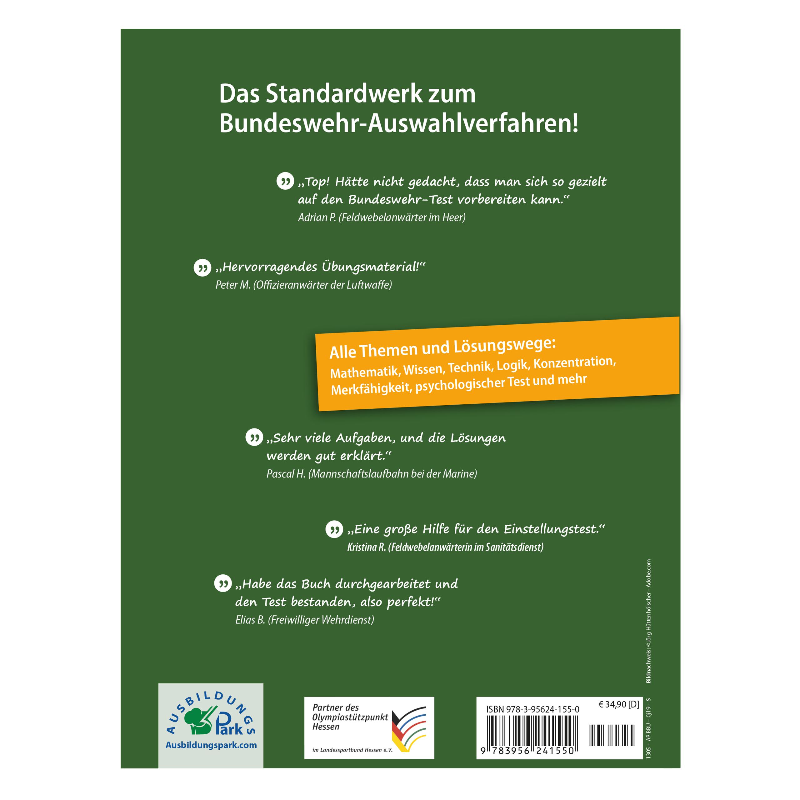 Beispielinhalt (Bild) Einstellungstest Bundeswehr: Prüfungspaket mit Testsimulation