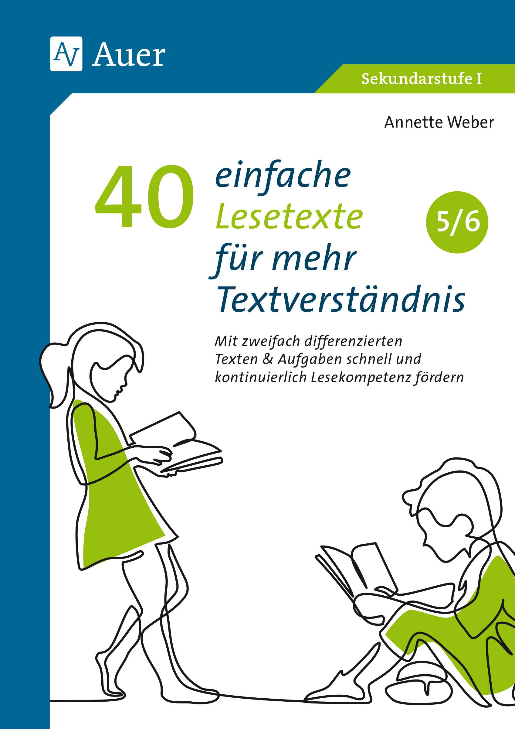 Vorderes Coverbild 40 einfache Lesetexte für mehr Textverständnis 5-6