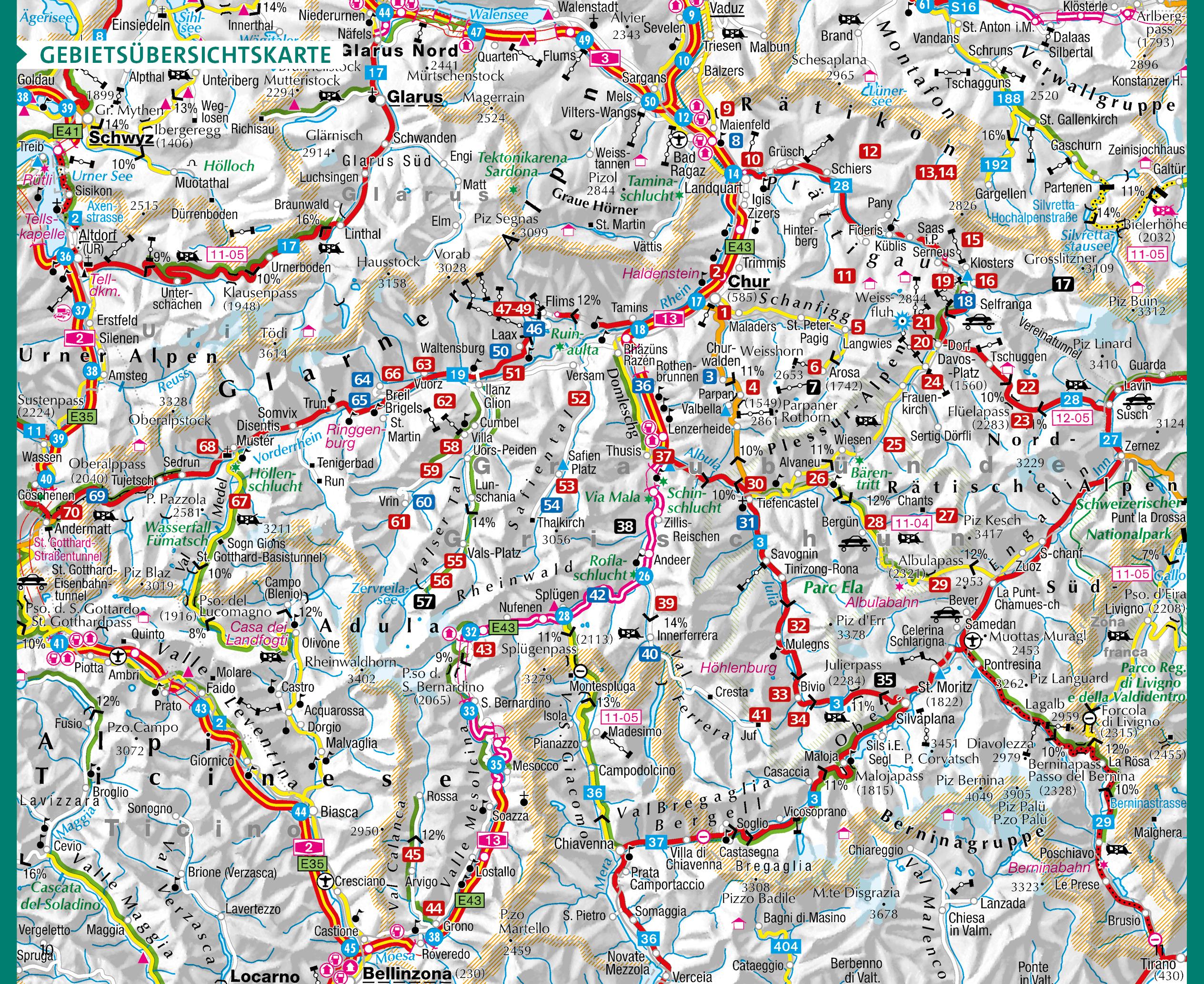 Beispielinhalt (Bild) Graubünden Nord Wanderführer