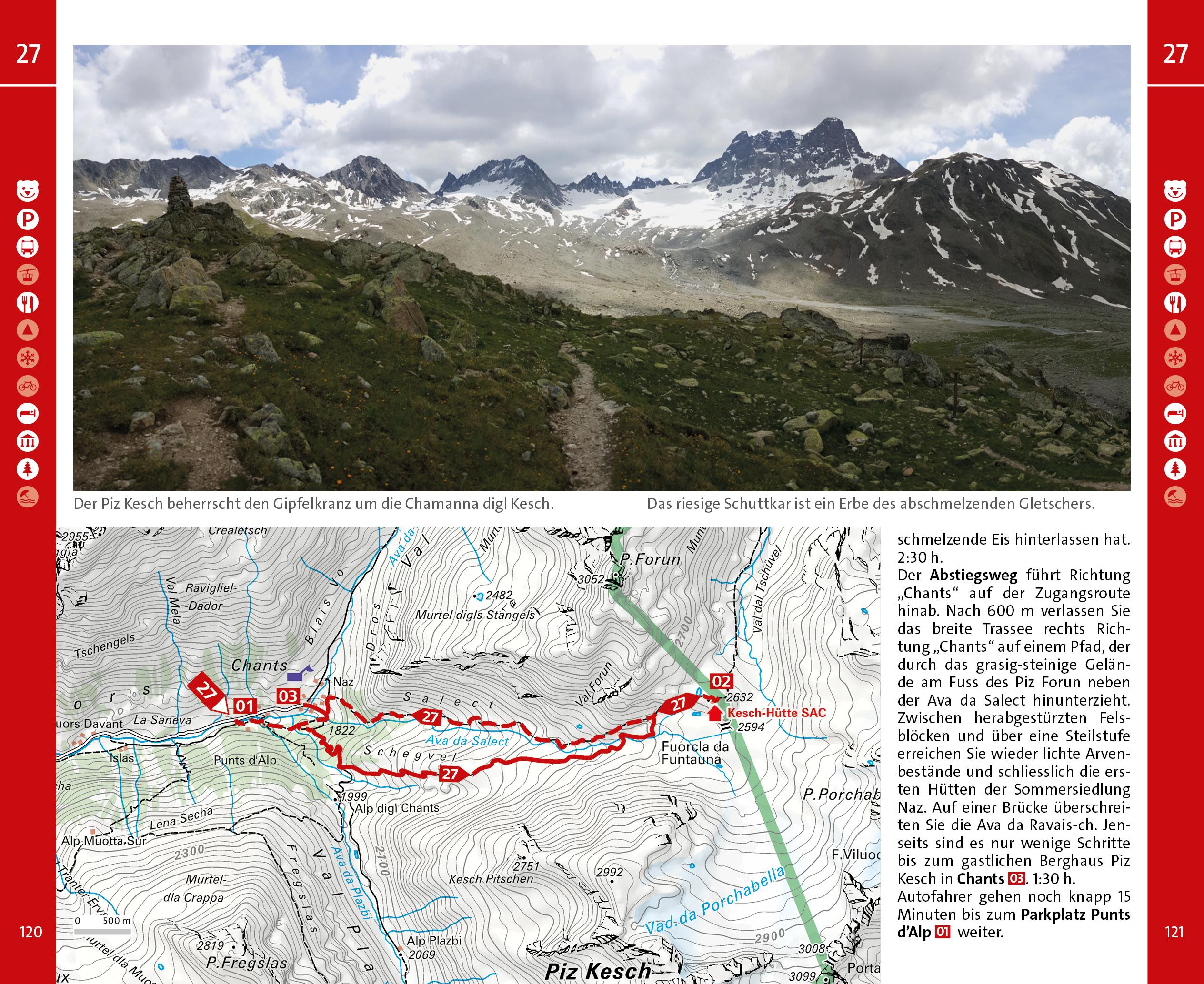 Beispielinhalt (Bild) Graubünden Nord Wanderführer