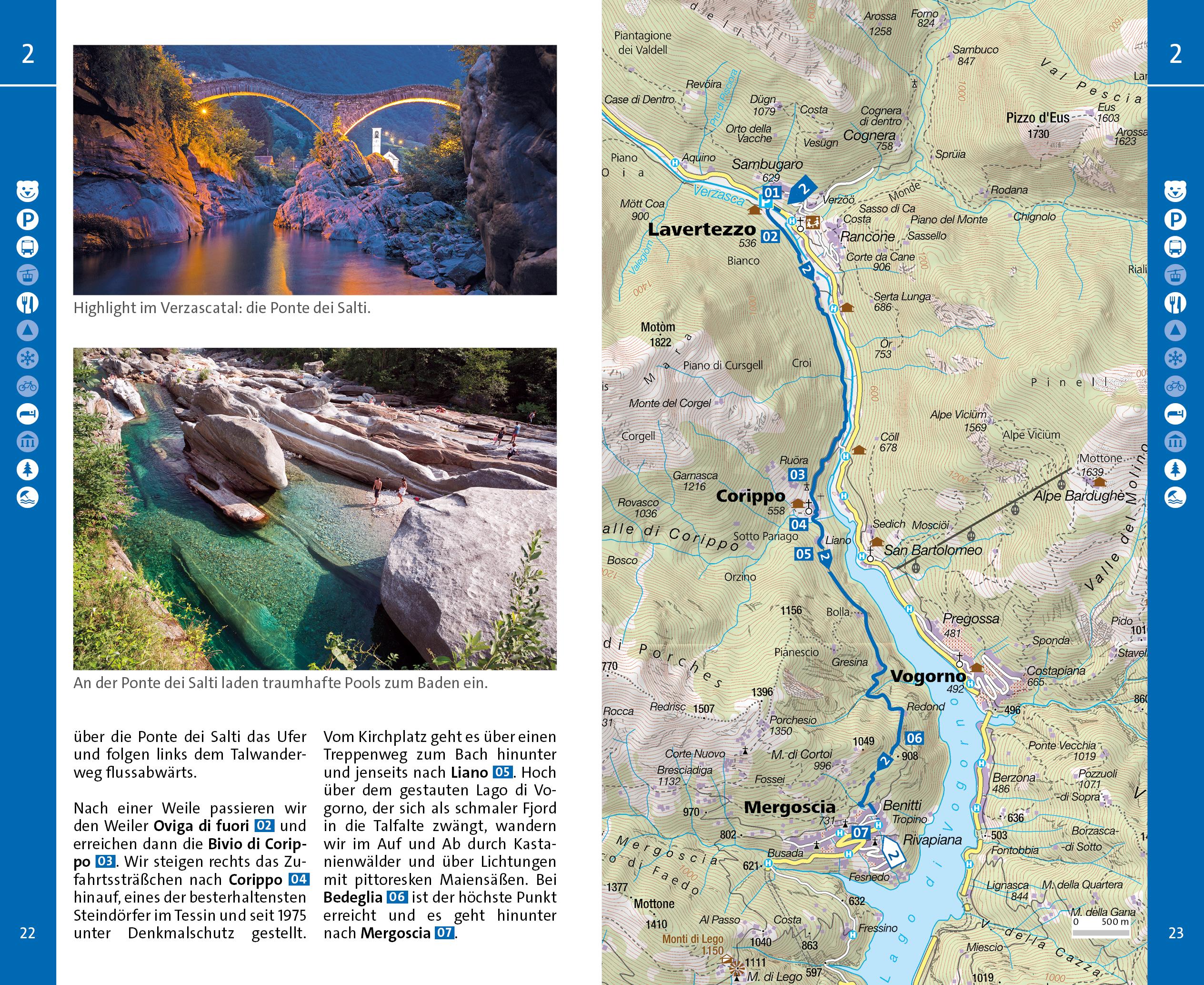 Beispielinhalt (Bild) Kümmerly+Frey Wanderführer Lago Maggiore