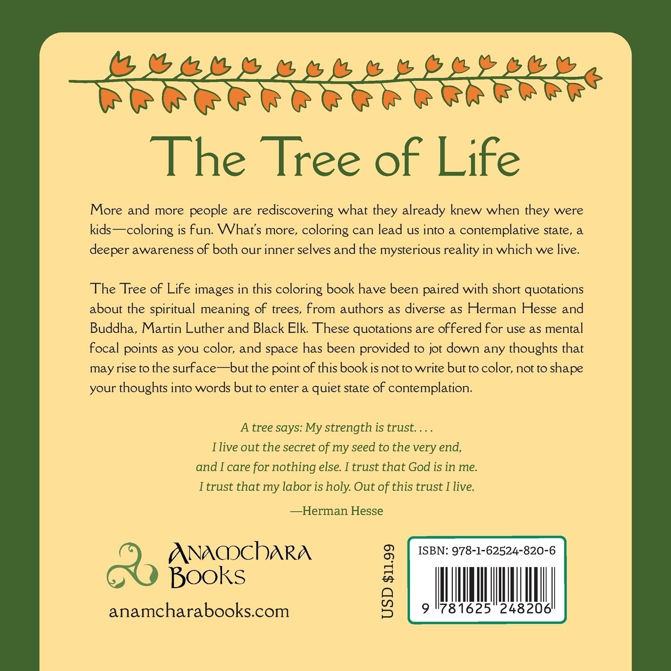 Rückseitencover The Tree of Life (Contemplative Coloring)