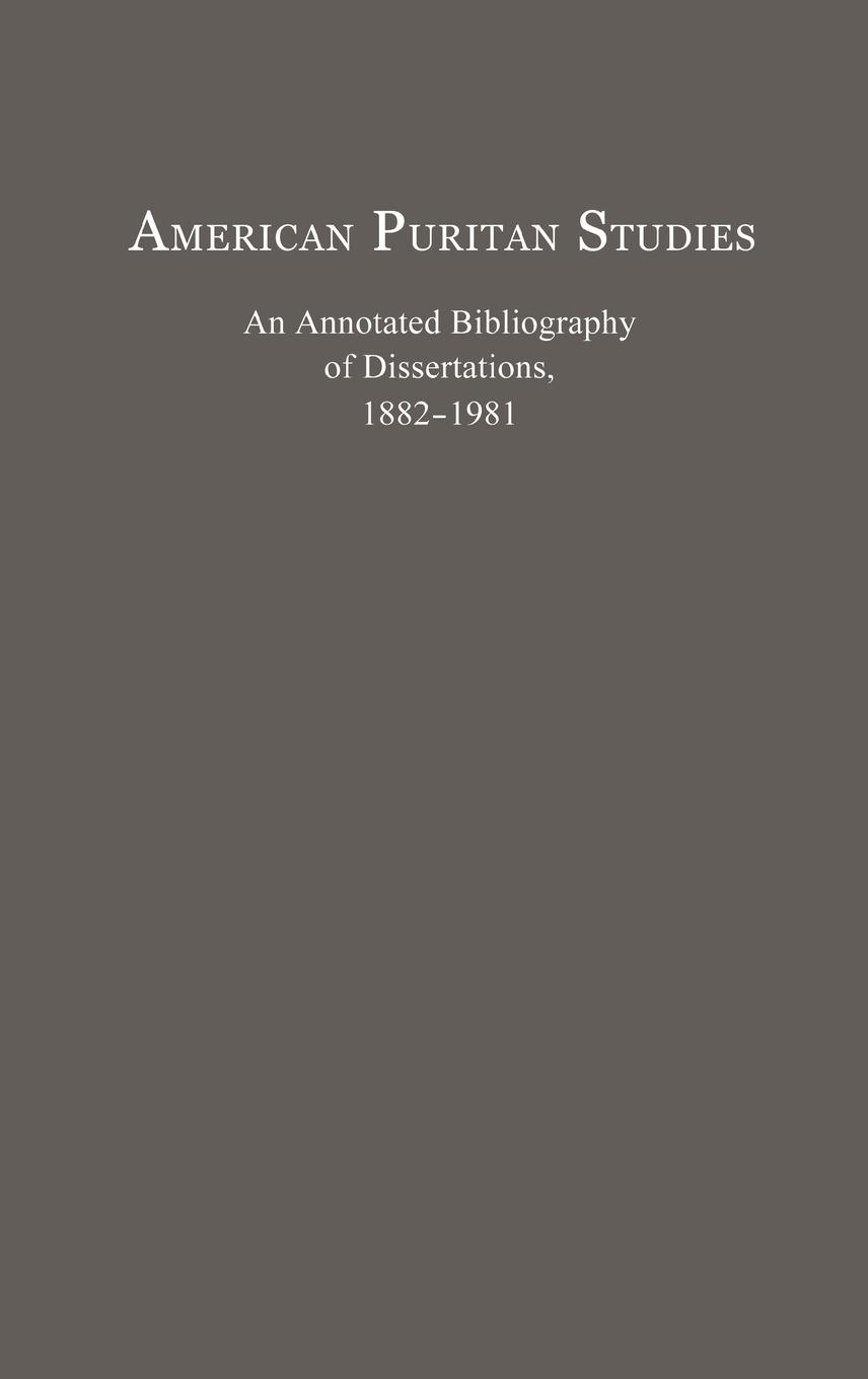 Vorderes Coverbild American Puritan Studies