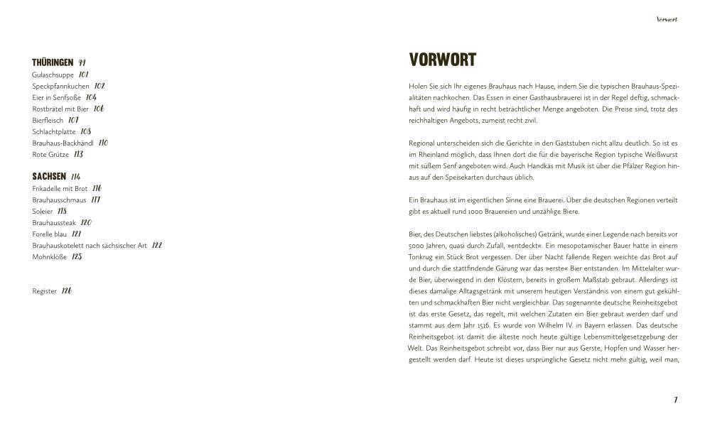 Beispielinhalt (Bild) Kleines Brauhaus Kochbuch