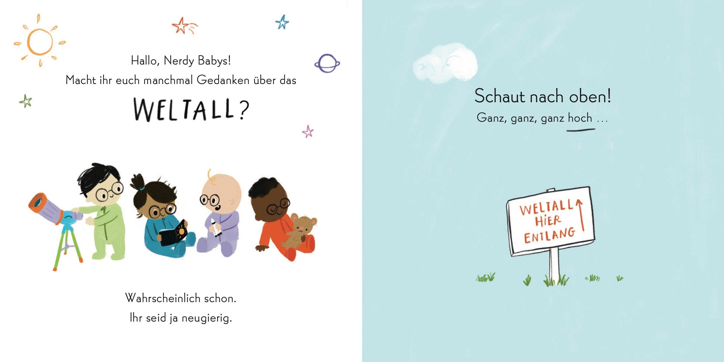 Beispielinhalt (Bild) Nerdy Babys - Weltall