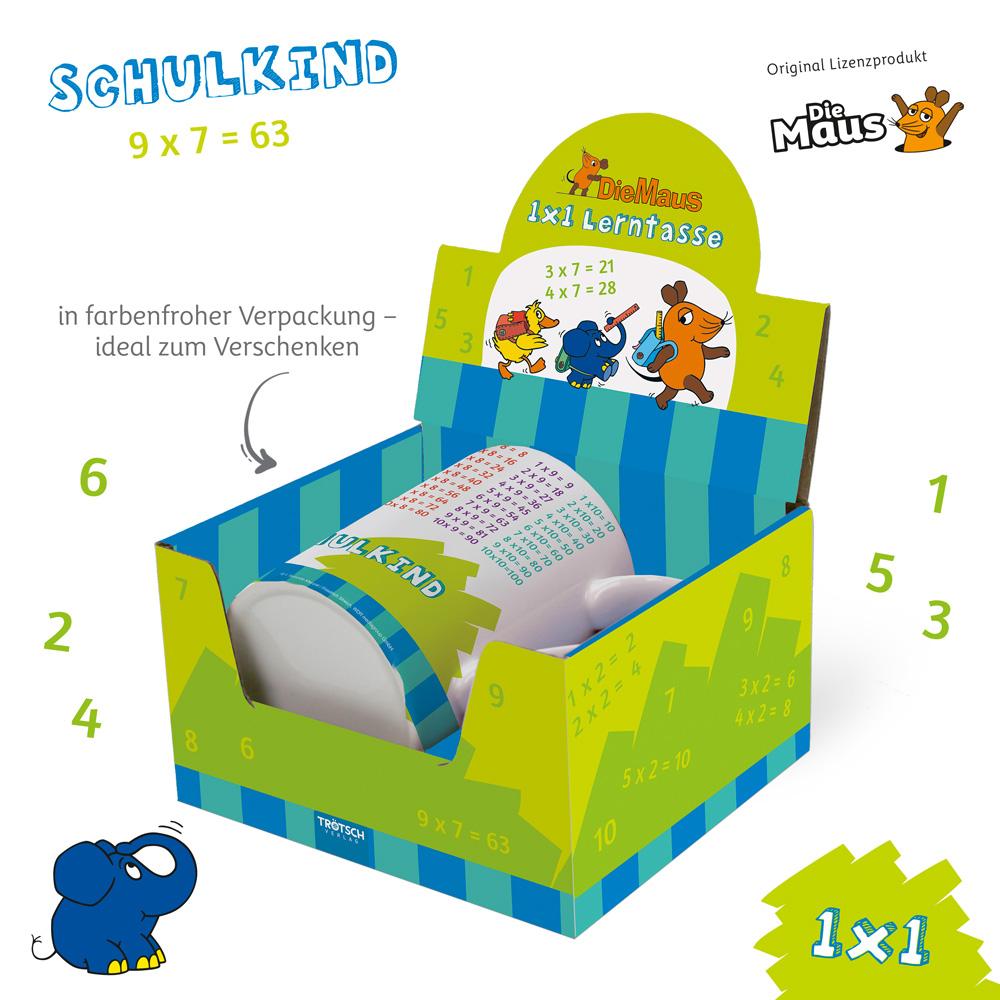 Beispielinhalt (Bild) Trötsch Die Maus Lieblingstasse Lerntasse 1X1 Die Maus