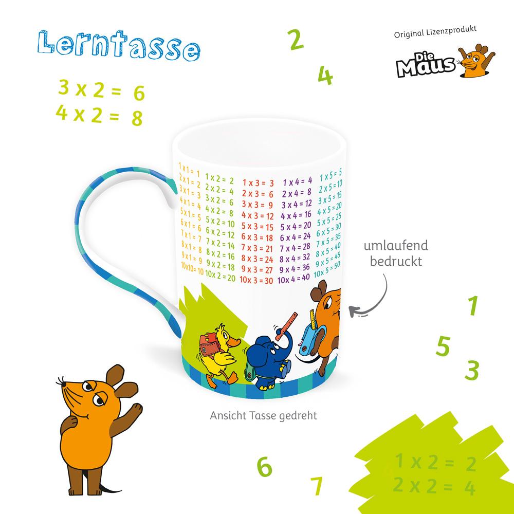 Beispielinhalt (Bild) Trötsch Die Maus Lieblingstasse Lerntasse 1X1 Die Maus