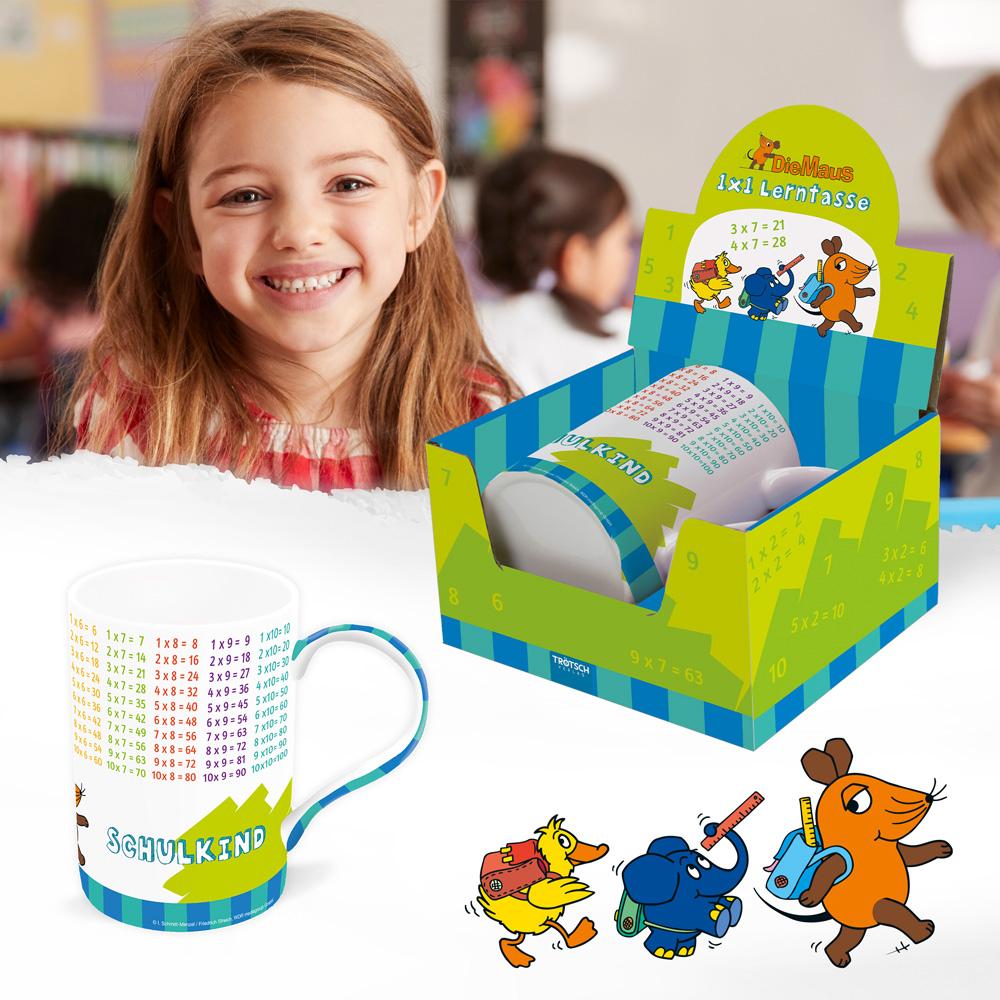 Beispielinhalt (Bild) Trötsch Die Maus Lieblingstasse Lerntasse 1X1 Die Maus