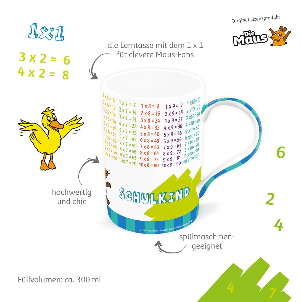 Beispielinhalt (Bild) Trötsch Die Maus Lieblingstasse Lerntasse 1X1 Die Maus
