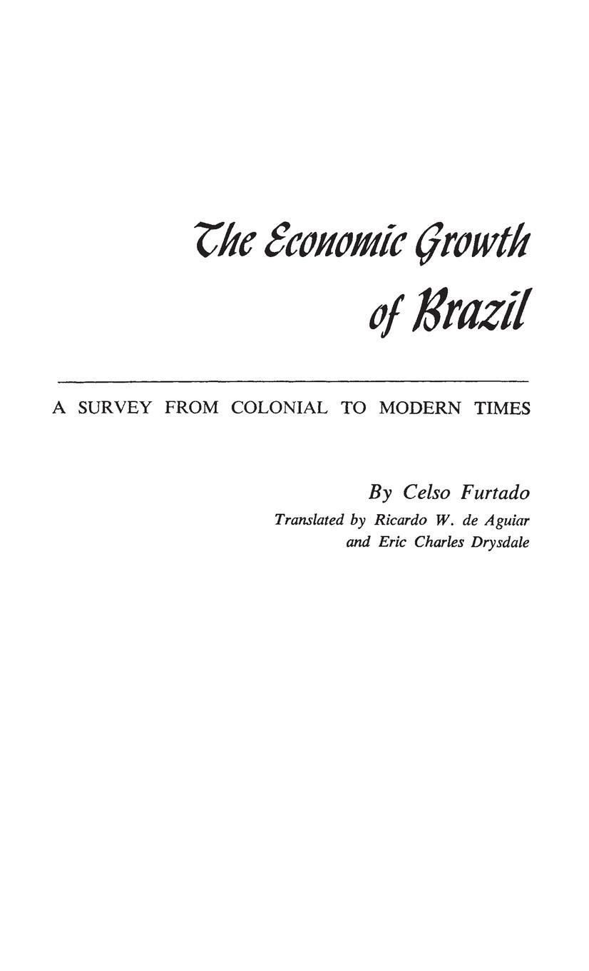 Vorderes Coverbild The Economic Growth of Brazil