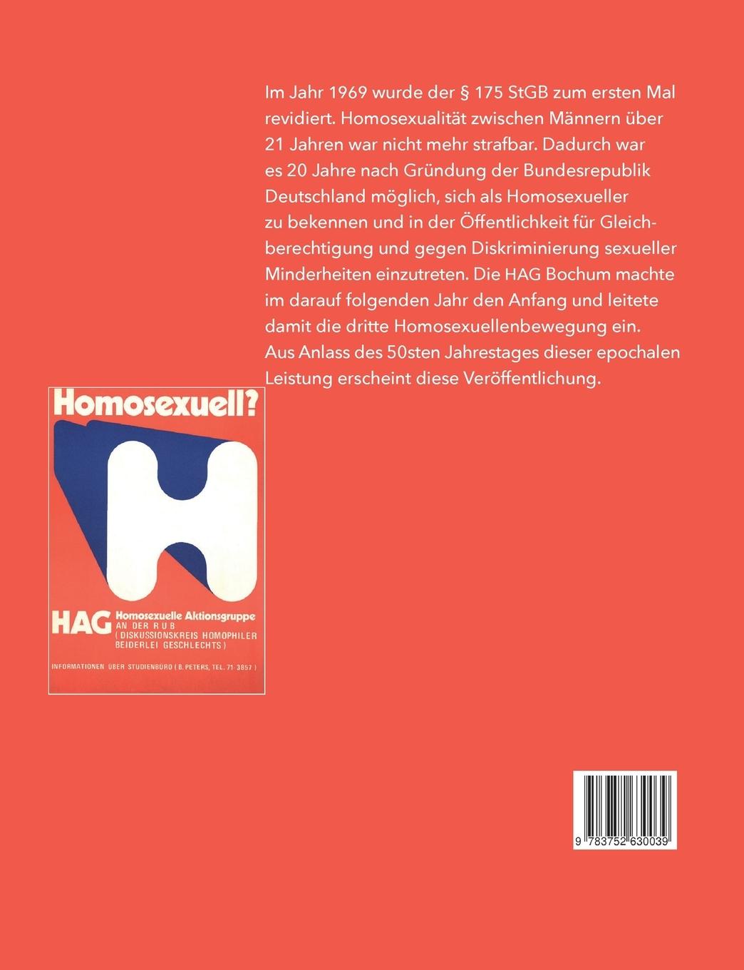 Rückseitencover HAG Homosexuelle Aktionsgruppe Bochum