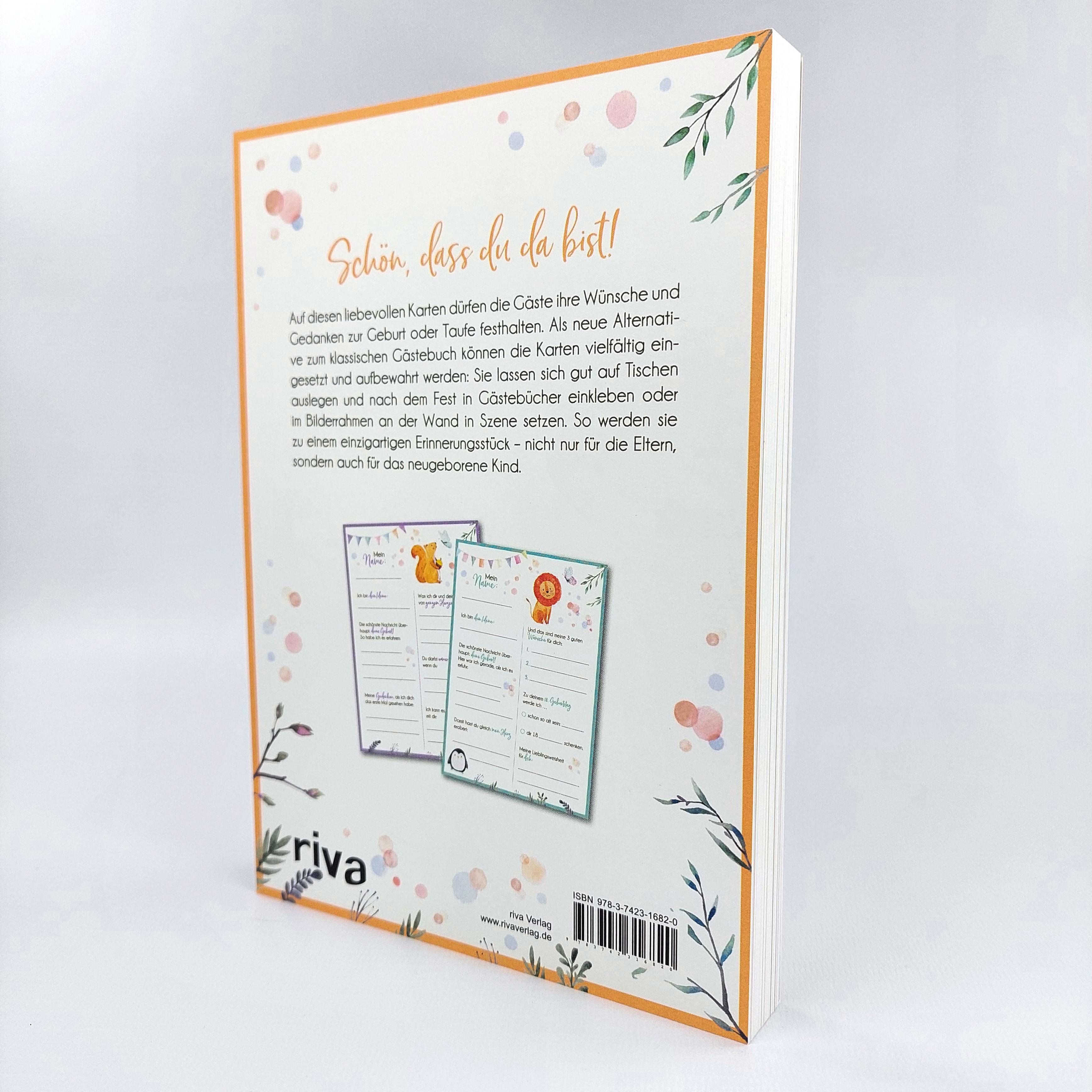 Beispielinhalt (Bild) Was wir dir von Herzen wünschen - 50 Gästekarten zur Taufe