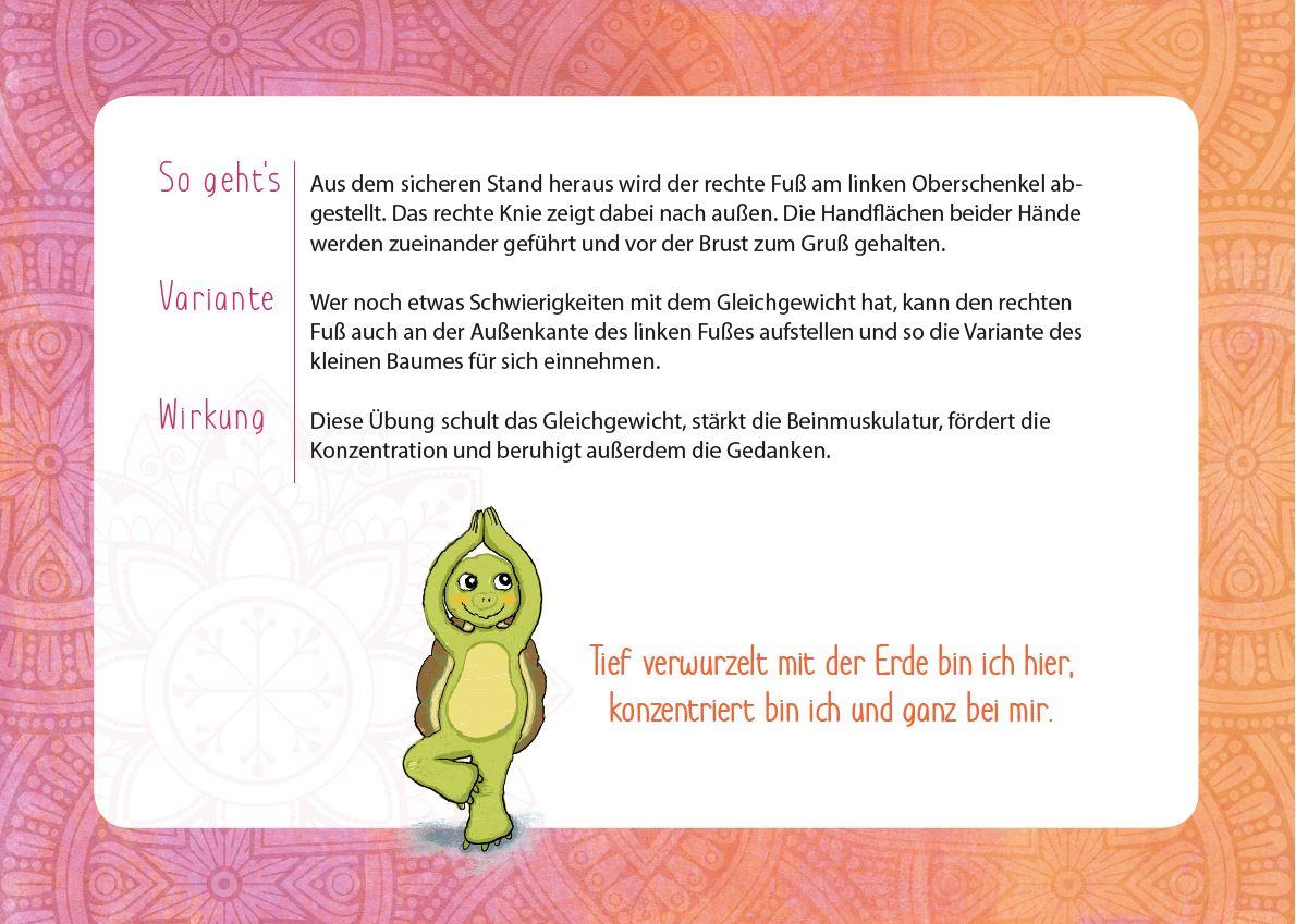 Beispielinhalt (Bild) Schildi Schildkröte macht Yoga