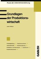 Vorderes Coverbild Grundlagen der Produktionswirtschaft