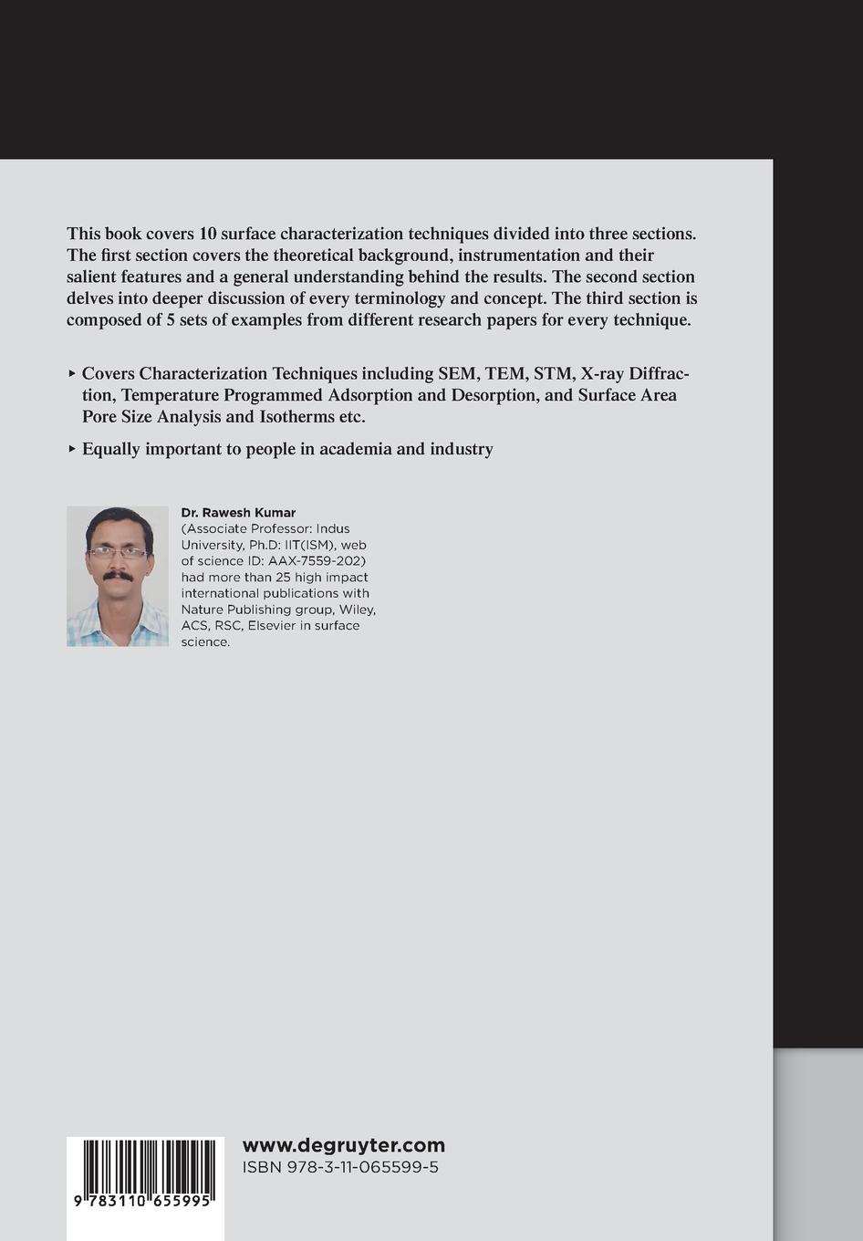 Rückseitencover Surface Characterization Techniques