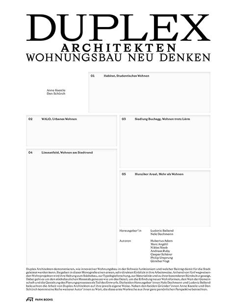 Vorderes Coverbild Duplex Architekten