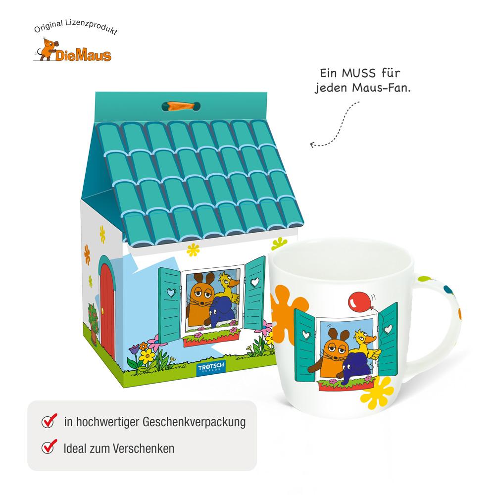 Beispielinhalt (Bild) Trötsch Die Maus Maus und Freunde Tasse in Hausverpackung