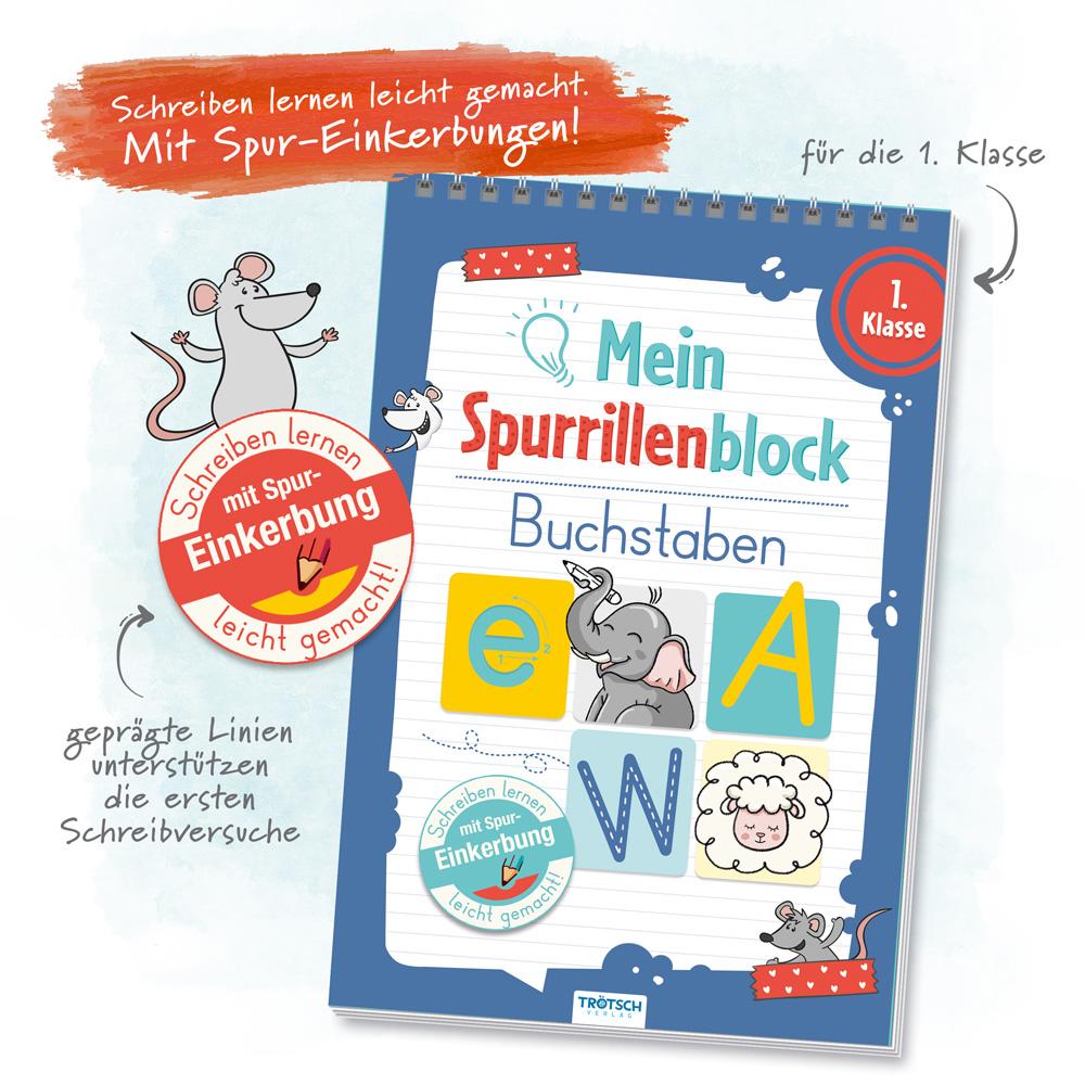 Beispielinhalt (Bild) Trötsch Mein Spurrillenblock Buchstaben Übungsbuch