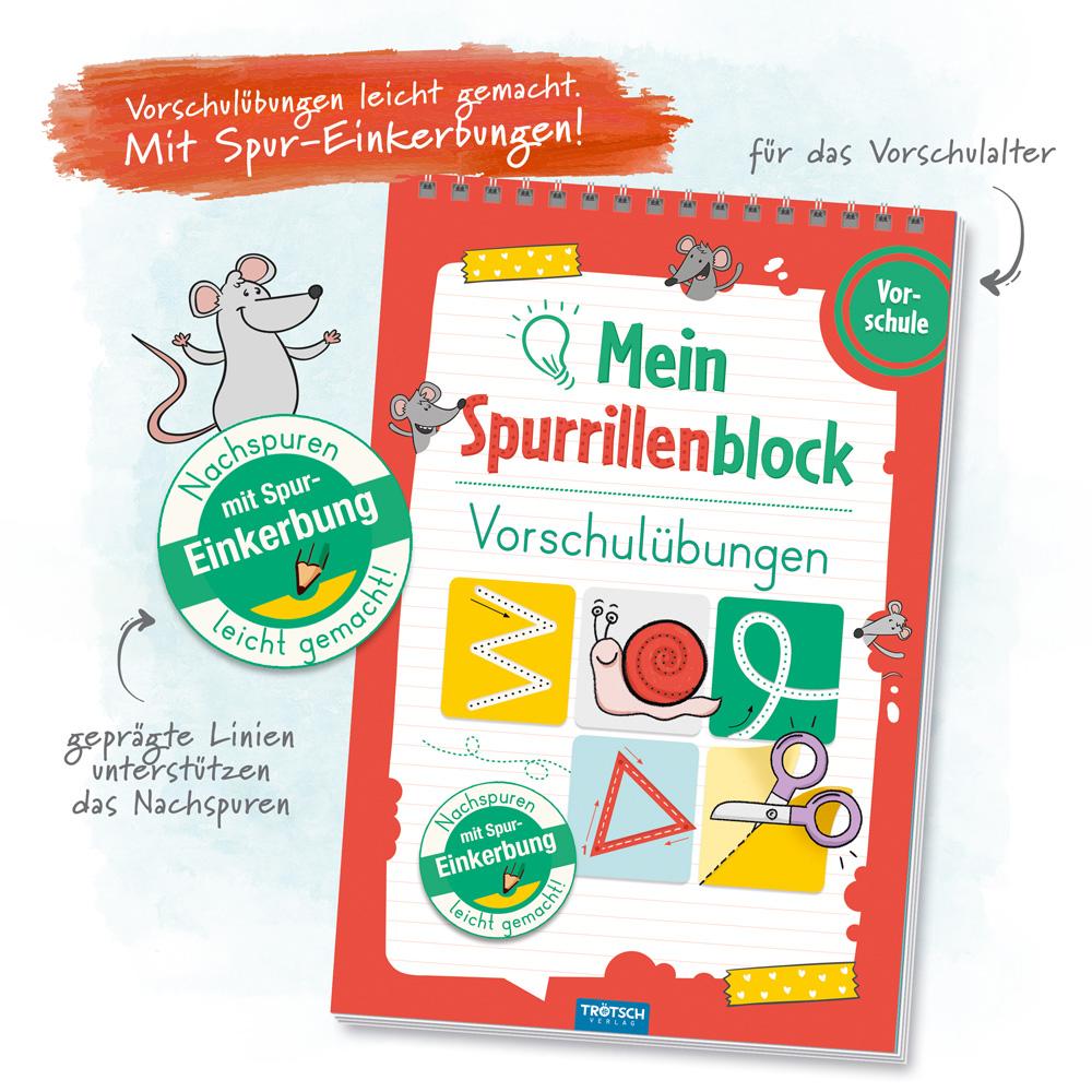 Beispielinhalt (Bild) Trötsch Mein Spurrillenblock Vorschulübungen Übungsbuch