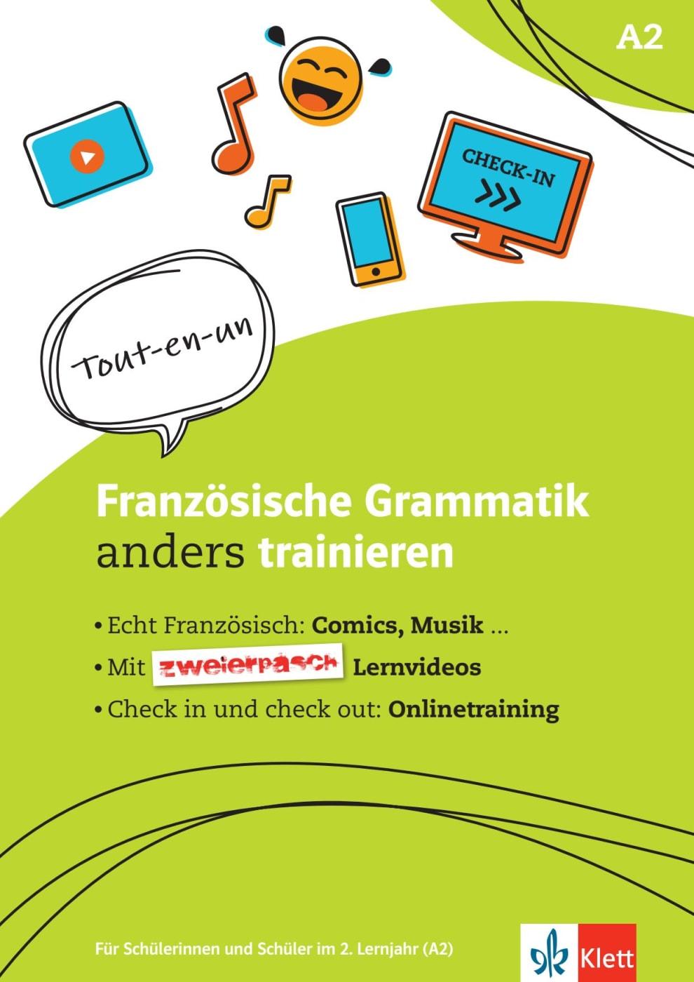 Vorderes Coverbild Französische Grammatik anders trainieren. Schülerarbeitsheft + Klett-Augmented