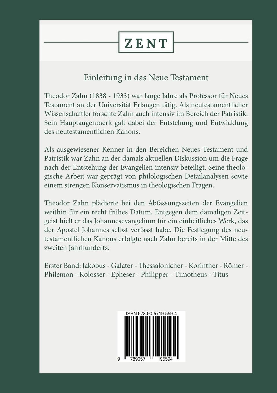 Rückseitencover Einleitung in das Neue Testament